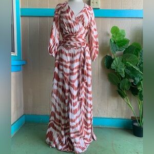 Banana Republic Red and White Long Sleeve top + pants SET Linen